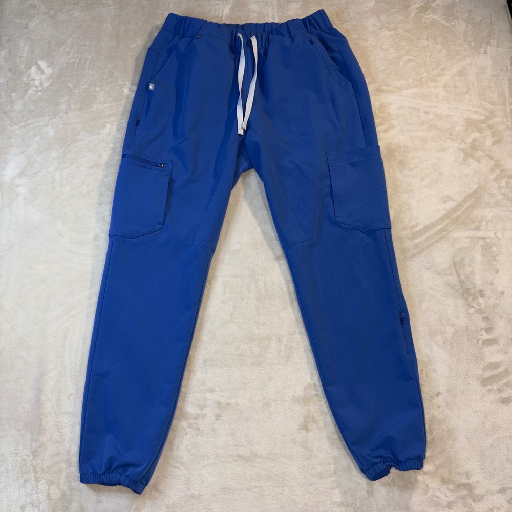 FIGS Technical Collection Royal Blue Cargo Jogger Scrub Pants W20SW2044 Womens M